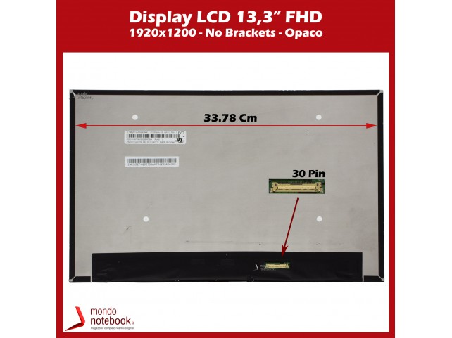 Display LED Originale Lenovo 13,3" (1920x1080) FHD (NO BRACKET) 30 Pin DX 5D11G99894