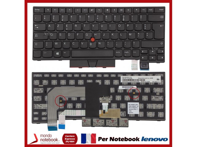 Tastiera Notebook Lenovo ThinkPad E480 E485 L480 T480S L380 L490 - Francese