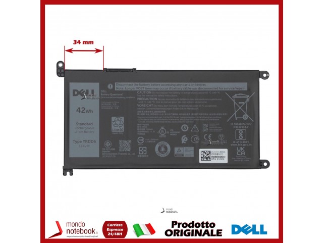 Batteria Originale DELL Inspiron 14 5482 2-in-1 Latitude 3190 Vostro 5481 1VX1H