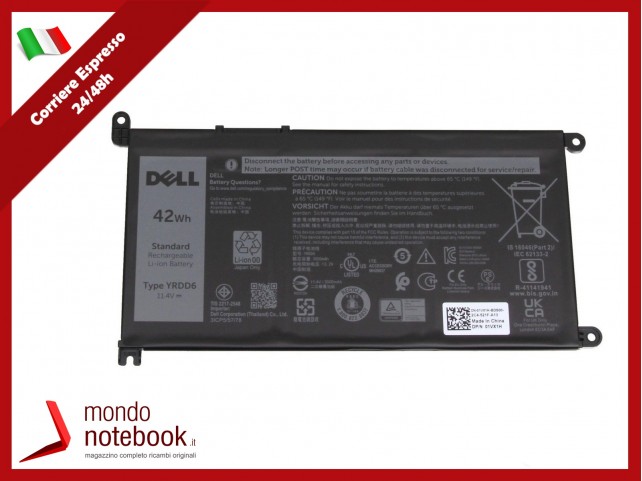 Batteria Originale DELL Inspiron 14 5485 5491 11,4V 3680mAh 42Wh