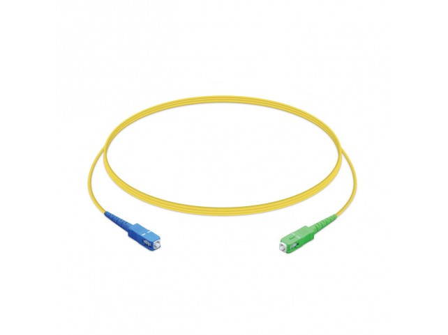 Ubiquiti UACC-OFC-SM-PATCH-UPC-APC Features an SC/UPC connector  on one end of the cable and a