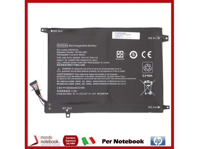 Batteria CoreParts HP Pavilion X2 10-J013TU 31.35Wh Li-Pol 3.8V 8250mAh