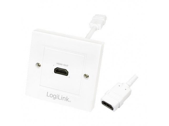 LogiLink AH0014 HDMI Adapterwall  socket1-portw hite