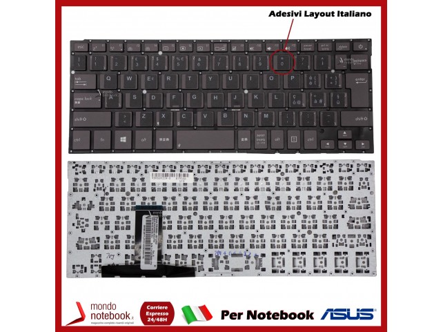 Tastiera Notebook ASUS UX32A UX32VD (UX32V) Senza Frame Con ADESIVI LAYOUT ITALIANO