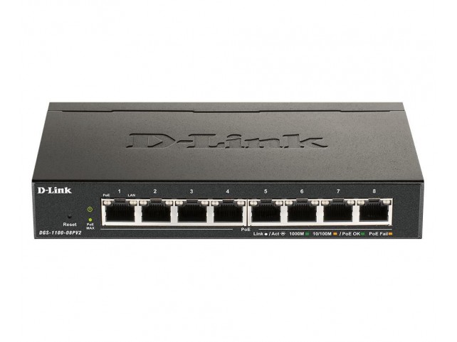 D-Link 8-Port PoE Gigabit Smart  Managed Switch
