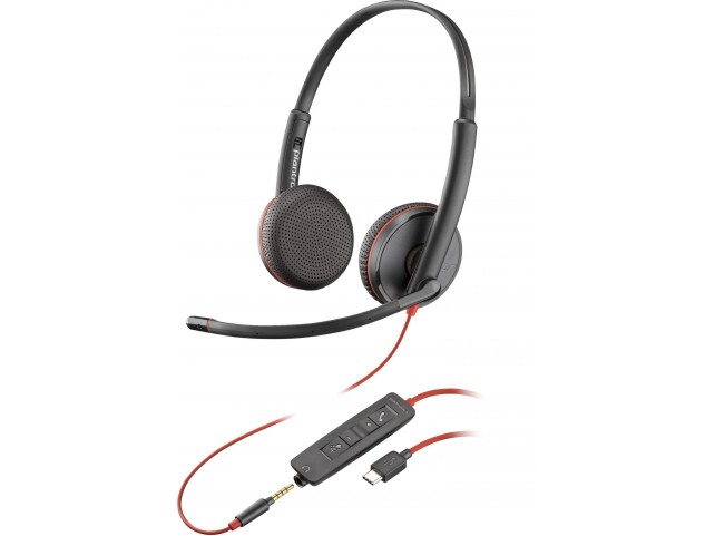 Poly 80S04A6 Blackwire C3225 Stereo USB-C  Headset (Bulk)