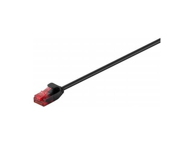 Goobay 71548 PATCH CABLE CAT6 U/UTP - SLIM  LINE - 0 25M BLACK