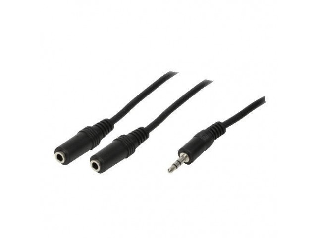 LogiLink CA1046 AudioVerl. 1x 3 5mm - 2x  3 5mm St/Bu 0.20m
