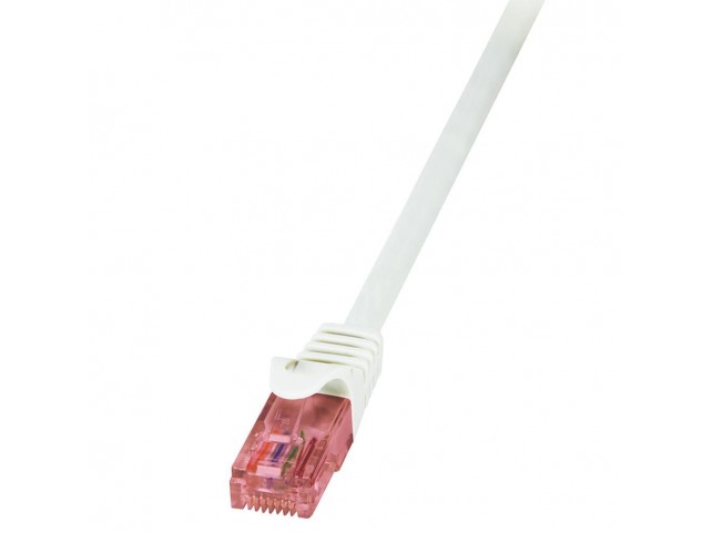 LogiLink CQ2011U 0.25m Cat.6 U/UTP networking  cable White Cat6 U/UTP (UTP)