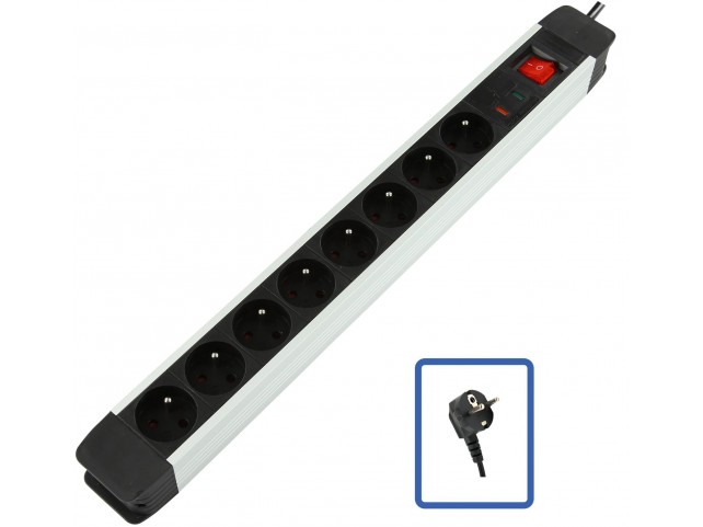 LOGON PROFESSIONAL LPS025 8-WAY POWER STRIP WITH SURGE  PROTECT 8x16A - 3500W -