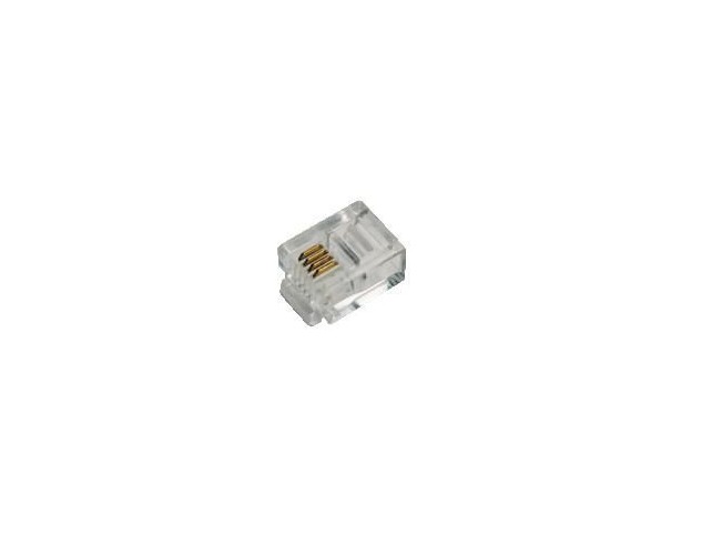 LogiLink MP0018 Modular Plug for flat cables  RJ11 6P4C 100pcs