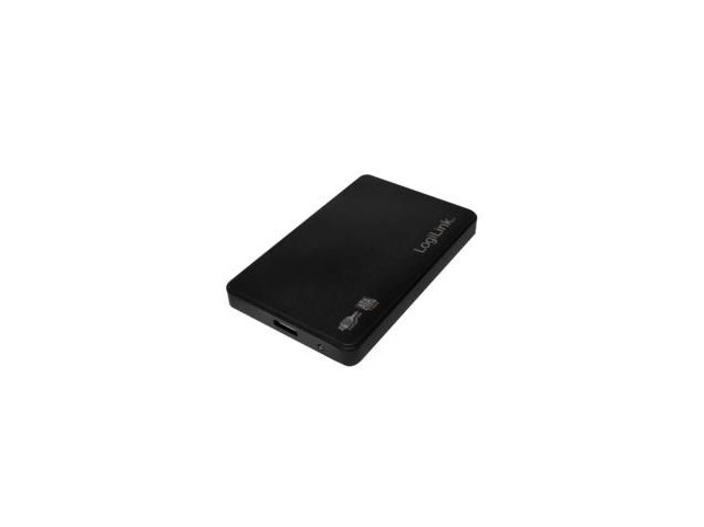 LogiLink UA0256 Geh. 6.3cm (2 5 ) USB  3.0/SATA black ALU screwless