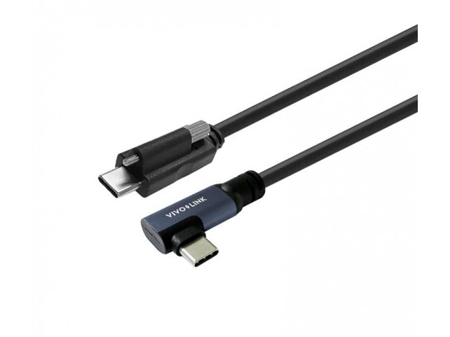 Vivolink PROUSBCMMS2A USB-C to USB-C Angled Cable  2m with lock screw Supports