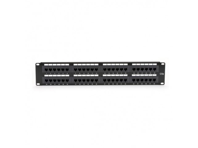 Black Box JPM5E48A CAT5E PATCH PANEL 48 PORT  JPM5E48A Cat5e Black Rack