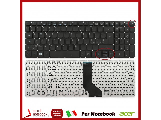 Tastiera Notebook ACER Aspire E5-722 E5-772 V3-574 E5-573 E5-532 Italiana SV5T_A50B