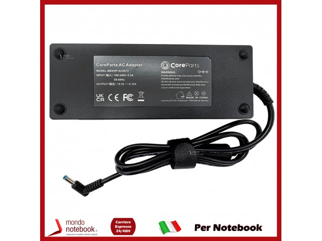 Alimentatore CoreParts 120W 19.5V 6.15A 4.5x3.0mm