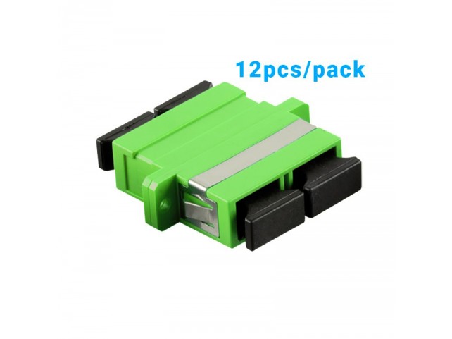 LOGON PROFESSIONAL LFA235 FIBER ADAPTOR DUPLEX SC/SC -  LIME GREEN/OM5 - 12PCS/PACK +