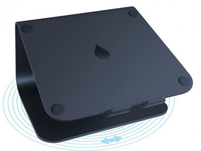 Rain Design 10091-RD mStand360 Laptop Stand  Midnight w/ Swivel Base w/