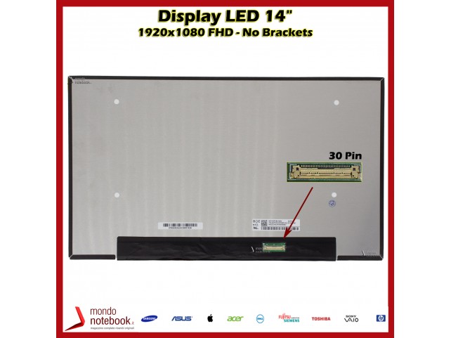 Display LCD 14" FHD 1920x1080 IPS  No Bracket