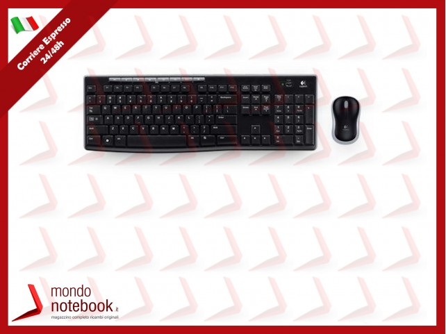 TASTIERA LOGITECH+MOUSE "Wireless Desktop" MK270 NERA USB (COMBO) - 920-004512