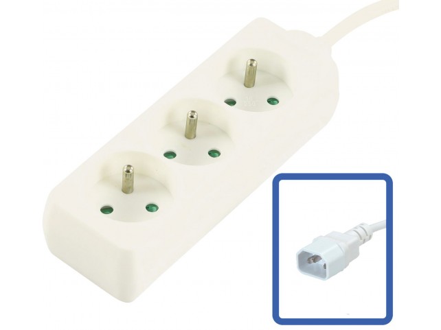 LOGON PROFESSIONAL TUPS034 POWER EXTENSION STRIP - 3 WAY  - DIRECT ATTACH TO UPS