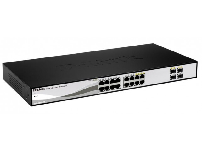 D-Link DGS-1210-16/E 16-port 10/100/1000 Gigabit  Smart Switch including 4