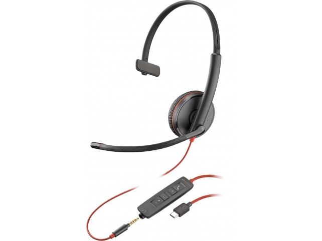 Poly 80S05A6 Blackwire C3215 Monaural  Headset +Carry Case (Bulk)