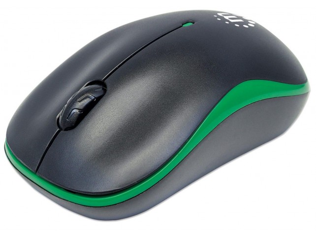 Manhattan 179393 Success Wireless Mouse  Black/Green 1000Dpi 2.4Ghz