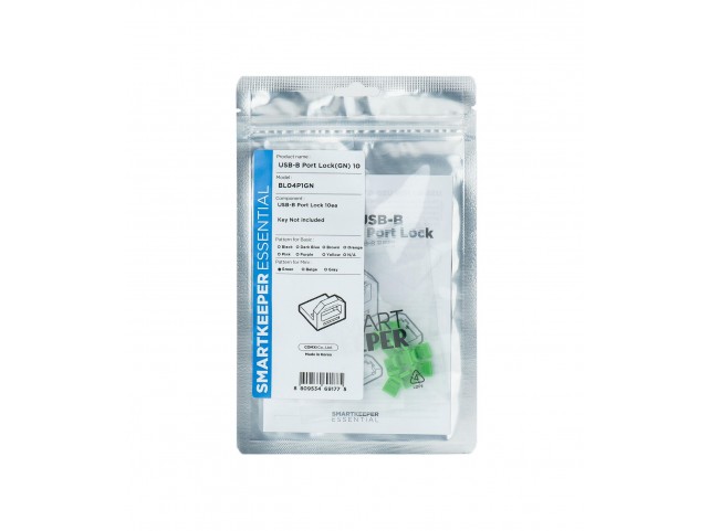 SmartKeeper BL04P1GN Port Blocker Usb Type-B Green  Plastic 10 Pc(S)