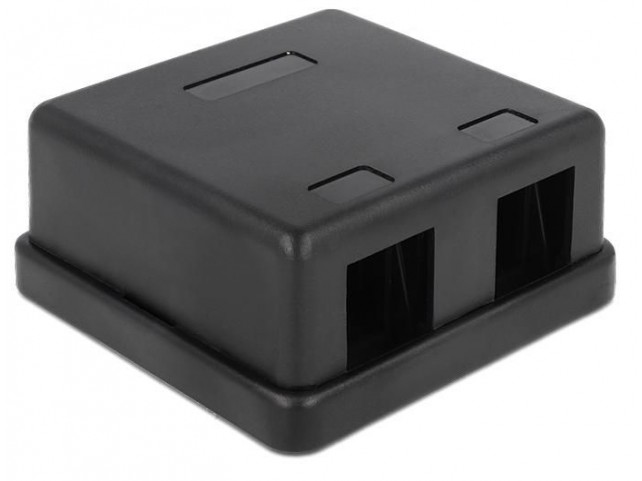 Noname 86257 KEYSTONE SURFACE MOUNTED BOX  2 PORT BLACK