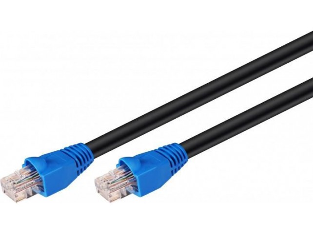 Goobay 94391 PATCH CABLE CAT6 U/UTP -  OUTDOOR - 15M BLACK