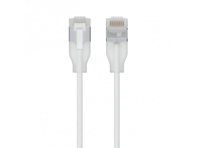 Ubiquiti UACC-CABLE-PATCH-EL-C6A-1M-W Ultra-thin braided shielded  RJ45 patch cable designed