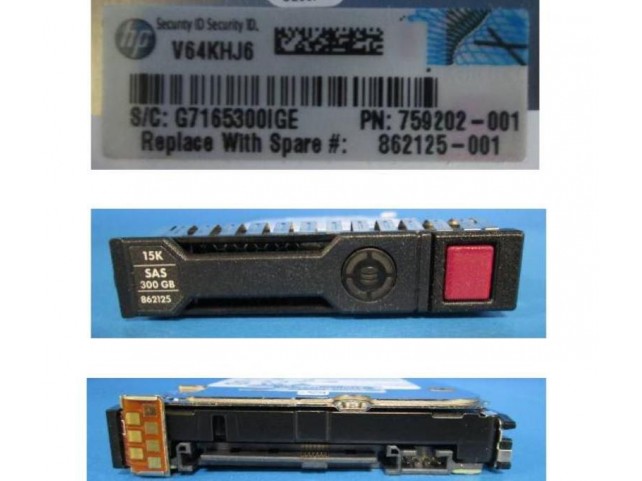 Hewlett Packard Enterprise 862125-001-RFB 300GB 12G 15K SFF SAS ENT  x x Refurbished x x SC HD