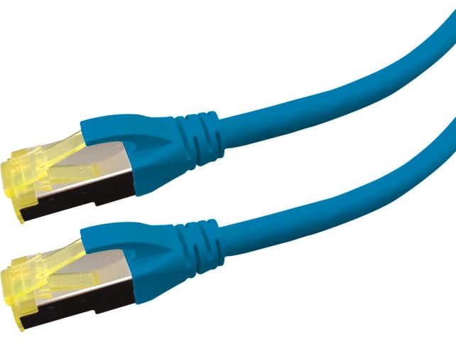 LOGON PREMIUM APR6A005B PATCH CABLE CAT6A S/FTP  PREMIUM LSOH - 0.5M BLUE