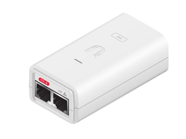 Ubiquiti POE-24-12W-G-WH PoE Injector 24V 12W Gbit Whit  24VDC 0.5A RJ-45