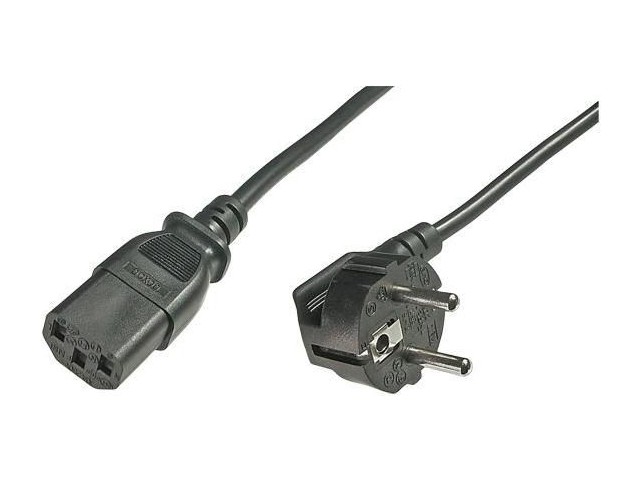 LOGON TC005NC POWER CABLE 0.5M - C13-CEE7/5  - BLACK