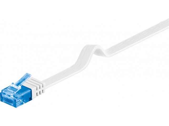 MicroConnect V-FTP6A10W-FLAT U/UTP CAT6A 10M White Flat  Unshielded Network Cable
