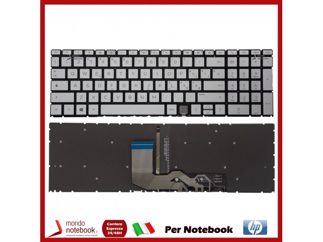 Tastiera Notebook HP ENVY X360 15-ED 15-AG 15-EE 17-CG Silver Italiana Retroilluminata