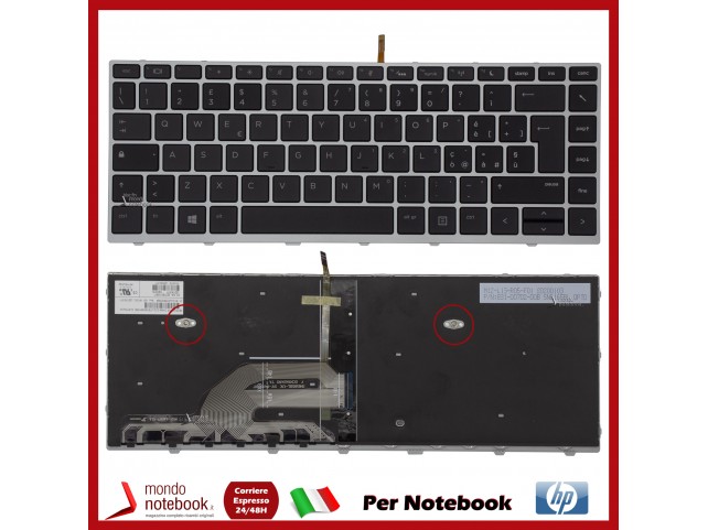 Tastiera Notebook HP Probook 430 G5, 440 G5 Italiana Retroilluminata con Frame Silver