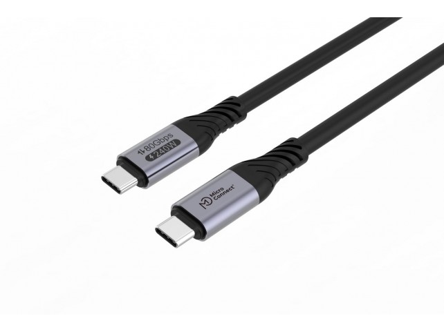 MicroConnect USB4CC1-240W-80GBPS Premium USB4 Gen 4 USB-C  cable 1m 80Gbps 240W