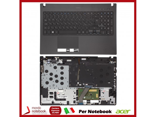 Tastiera con Top Case ACER TMP658-M TMP658-MG Nera Italiana