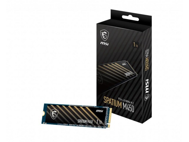 MSI S78-440L980-P83 Spatium M450 Pcie 4.0 Nvme  M.2 1Tb Pci Express 4.0 3D