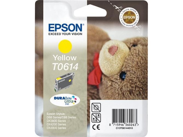 Epson C13T06144010 Ink Yellow 8ml  Pages 250 ( No. T0614 )