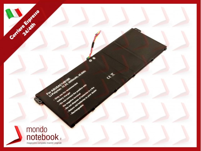 Batteria Compatibile Alta Qualità ACER AC14B18K AC14B8K 15.2V 3Ah 46Wh Li-Pol