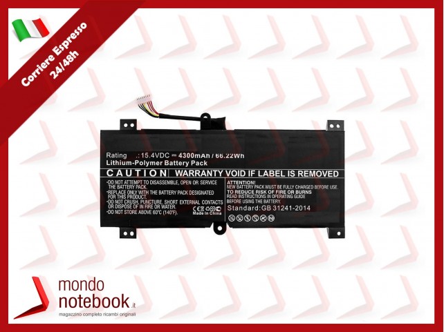 Batteria Compatibile Alta Qualità ASUS G515GV G515GW GL704GM 66WH 15.4V 4.3Ah