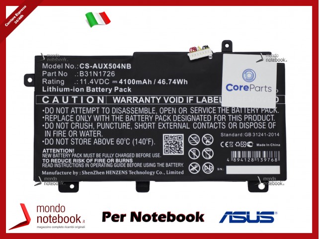 Batteria Compatibile Alta Qualità Asus FX504G FX505D FX505G - 11.4V 4100mAh