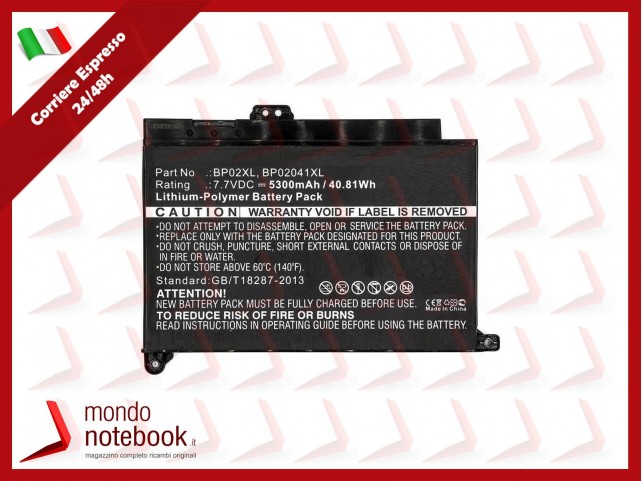 Batteria Compatibile Alta Qualità HP Pavilion 15-AU 15-AW 41Wh Li-Pol 7.7V 5300mAh