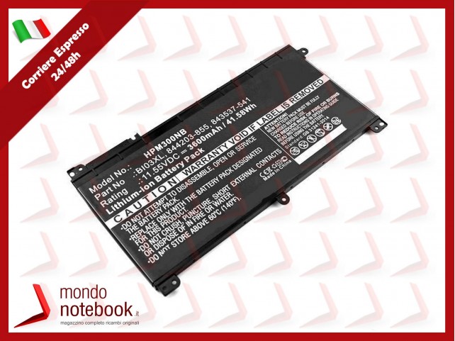 Batteria Compatibile Alta Qualità HP Pavilion X360 13-U Stream 14-AX - 11.55V 3600mAh