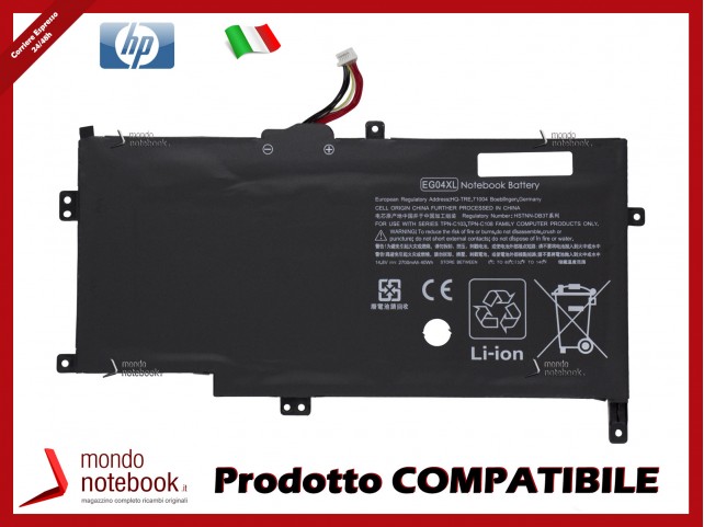 Batteria Compatibile Alta Qualità HP ENVY 6-1000 - 14.8V 2.8Ah 60WH 4Cell Li-Pol