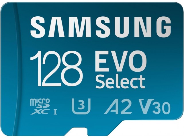 Samsung Memorie EVO Select Scheda MicroSD da 128GB, UHS-I U3, fino a 160 MB/s